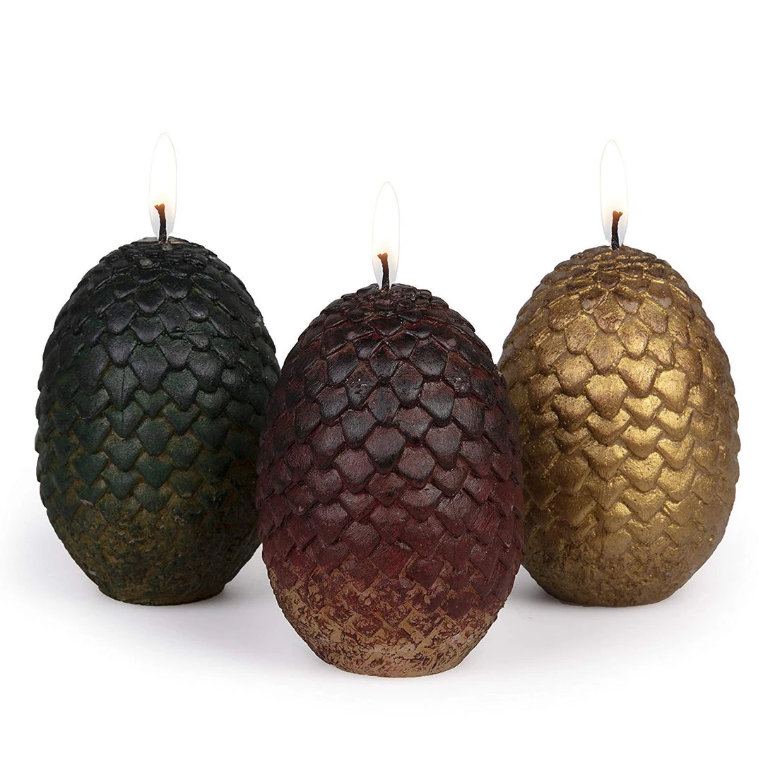 Insight Luminaries Game Of Thrones Sculpted Dragon Egg Candles, Set Of 3 - 2 1/2" Each TV Series 4 Insight Luminaries Game Of Thrones Sculpted Dragon Egg Candles, Set Of 3 - 2 1/2" Each TV Series