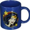 DC Comics ICUP DC Wonder Woman Embossed Face Ceramic Mug, 20 Ounce
