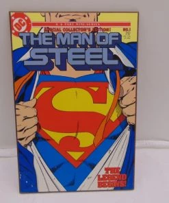 Silver Buffalo Superman The Legend Begins Wood Wall Art