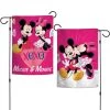 Wincraft Mickey And Minnie Mouse Disney- Mickey & Minnie Love Happens Here Flags 2 Sided 12.5" X 18"Garden Flag