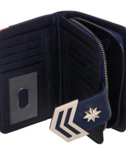 Bioworld Women Wallets Captain Marvel - Clutch Snap Zipper Wallet