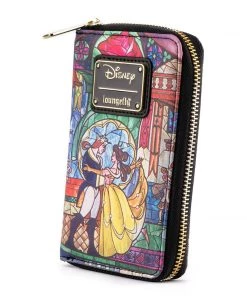 Loungefly Disney Beauty And The Beast Princess Castle Series Zip-Around Wallet
