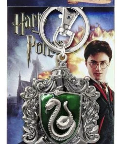 Monogram Movies Harry Potter Slytherin School Crest Pewter Keychain