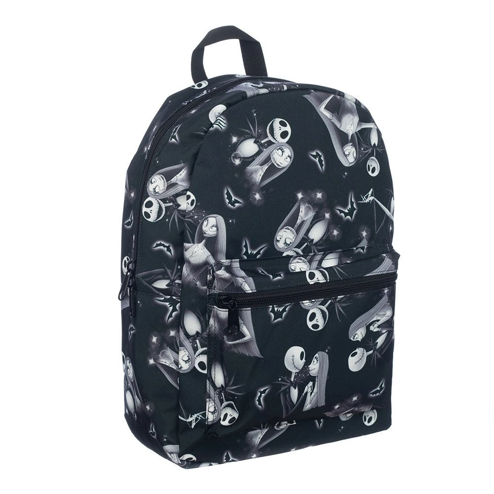 Bioworld Nightmare Before Christmas Jack & Sally Black Backpack 4 Bioworld Nightmare Before Christmas Jack & Sally Black Backpack
