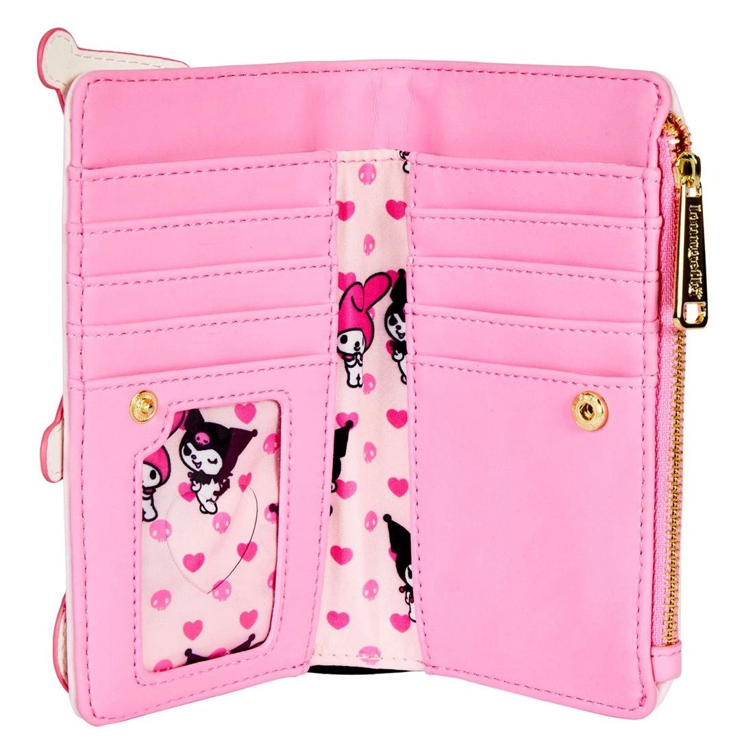 Loungefly Sanrio My Melody And Kuromi Flap Wallet 6 Loungefly Sanrio My Melody And Kuromi Flap Wallet