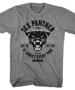American Classics Anchorman Sex Panther Graphite Heather Adult T-Shirt T-shirts