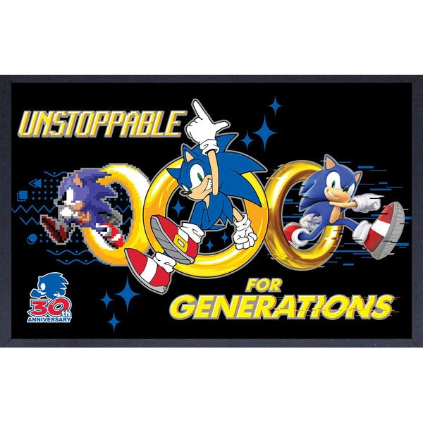 Pyramid America Sonic The Hedgehog 30th Trio Of Rings 11″ X 17″ Framed Print 3 Pyramid America Sonic The Hedgehog 30th Trio Of Rings 11″ X 17″ Framed Print