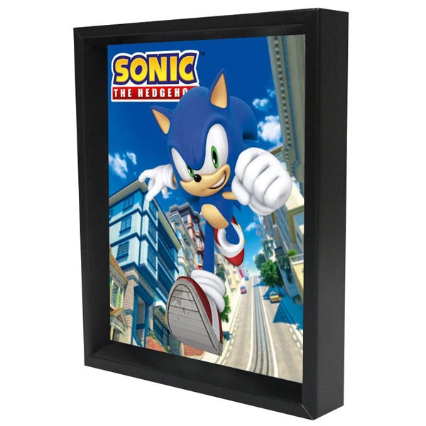 Pyramid America Sonic The Hedgehog City Jump 3D Lenticular Shadowbox Art 3 Pyramid America Sonic The Hedgehog City Jump 3D Lenticular Shadowbox Art