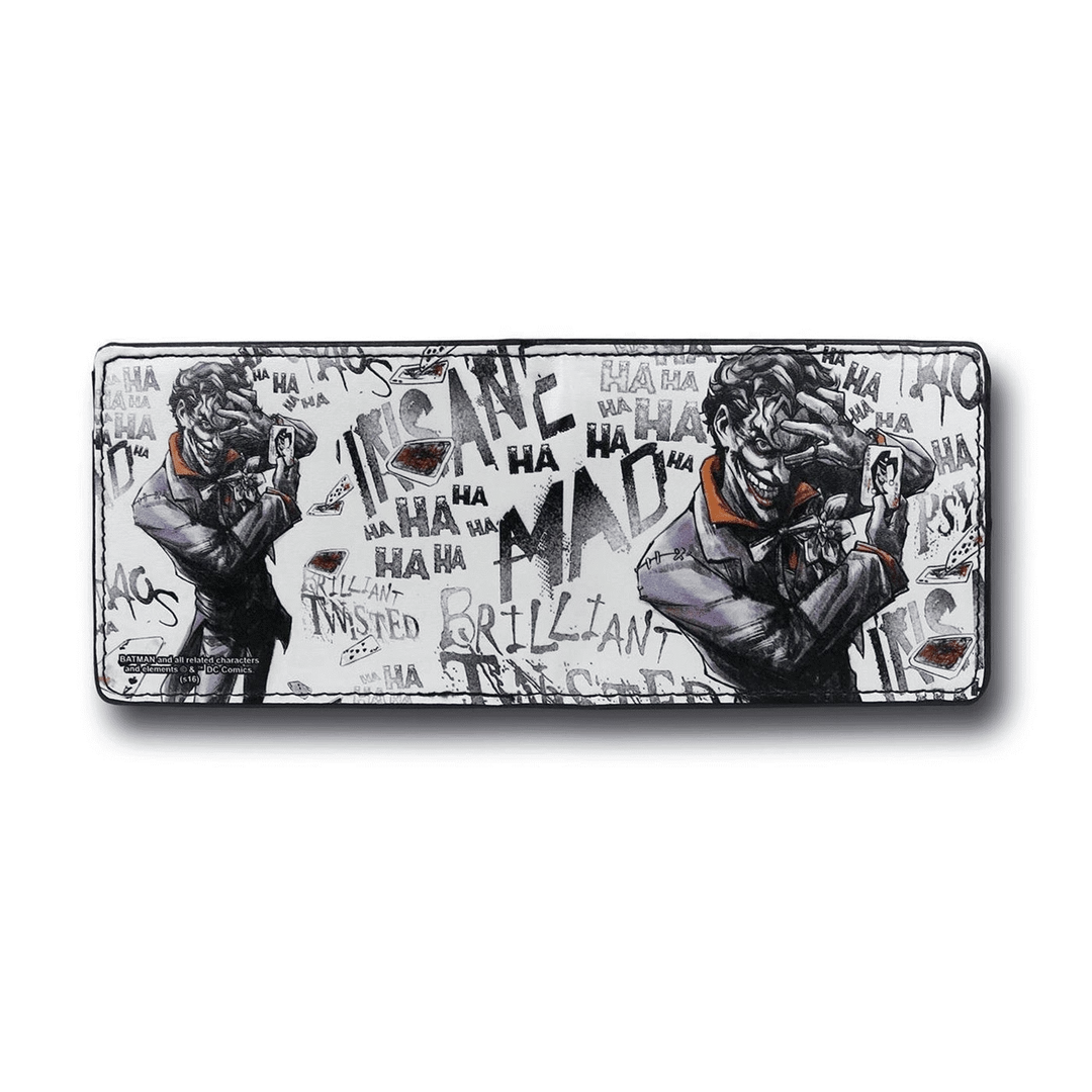 Buckle-Down Joker Brilliant-Twisted-Insane-Mad Psycho Pose Men's Wallet DC Comics 4 Buckle-Down Joker Brilliant-Twisted-Insane-Mad Psycho Pose Men's Wallet DC Comics