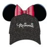 Jerry Leigh Minnie Glitter Ears- Black Red Adult Hat Disney
