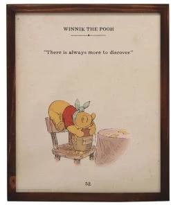 Open Road Brands Always More To Discover Winnie The Pooh Framed Wood Wall Decor