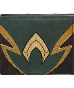 Bioworld Aquaman Chrome Weld Patch Bi-fold Wallet
