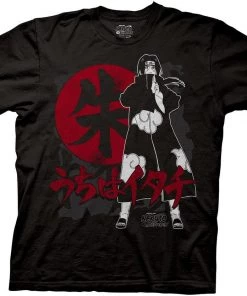 Ripple Junction Naruto Shippuden - Itachi Symbols Adult Fitted T-Shirt Anime