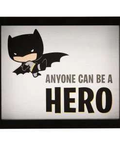 Open Road Brands DC Comics Justice League- Batman Anyone Can Be A Hero Deep Framed Wall Decor