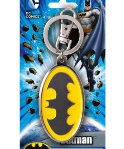 Monogram DC Batman Colored Logo Pewter Key Ring