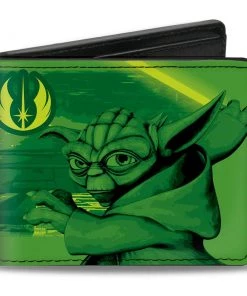 Buckle-Down Star Wars The Clone Wars Yoda Jedi Master Action Pose Billfold Wallet