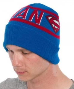 Bioworld DC Comics: Superman Text Cuff Beanie