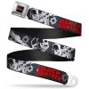 Buckle-Down Marvel Black Panther Title Logo Full Color Black/Gray/Red Seatbelt Buckle Belt