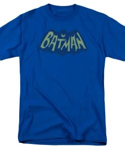 Trevco Batman-Bat Logo - Short Sleeve Adult T-Shirt - Royal Blue DC Comics