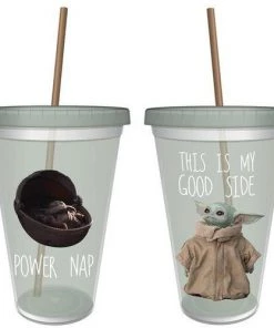 Bioworld Baby Yoda The Mandalorian This Is My Good Side Travel Cup Disney