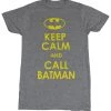 Bioworld DC Comics Batman Bat Logo Keep Calm And Call Batman T-Shirt