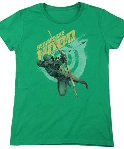 Trevco DC Comics Beware The Hood Green Arrow Licensed Adult T-Shirt