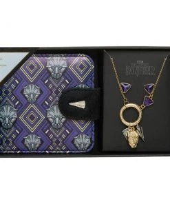 Bioworld Black Panther Necklace/Earring With Compact Miirror Gift Set Disney
