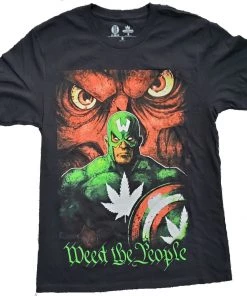 REX Black Weed The People Graphics T-Shirt Apparel