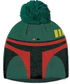 Danielle Nicole Star Wars Boba Fett Knitted Acrylic Winter Hat Beanie With Pom