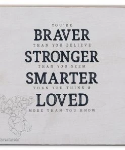 Open Road Brands Braver Stronger Smarter Lover Winnie The Pooh Wall Décor
