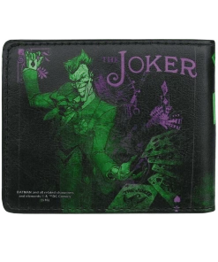 Buckle-Down The Joker Card Flipping Poses Black Men's Wallet DC Comics