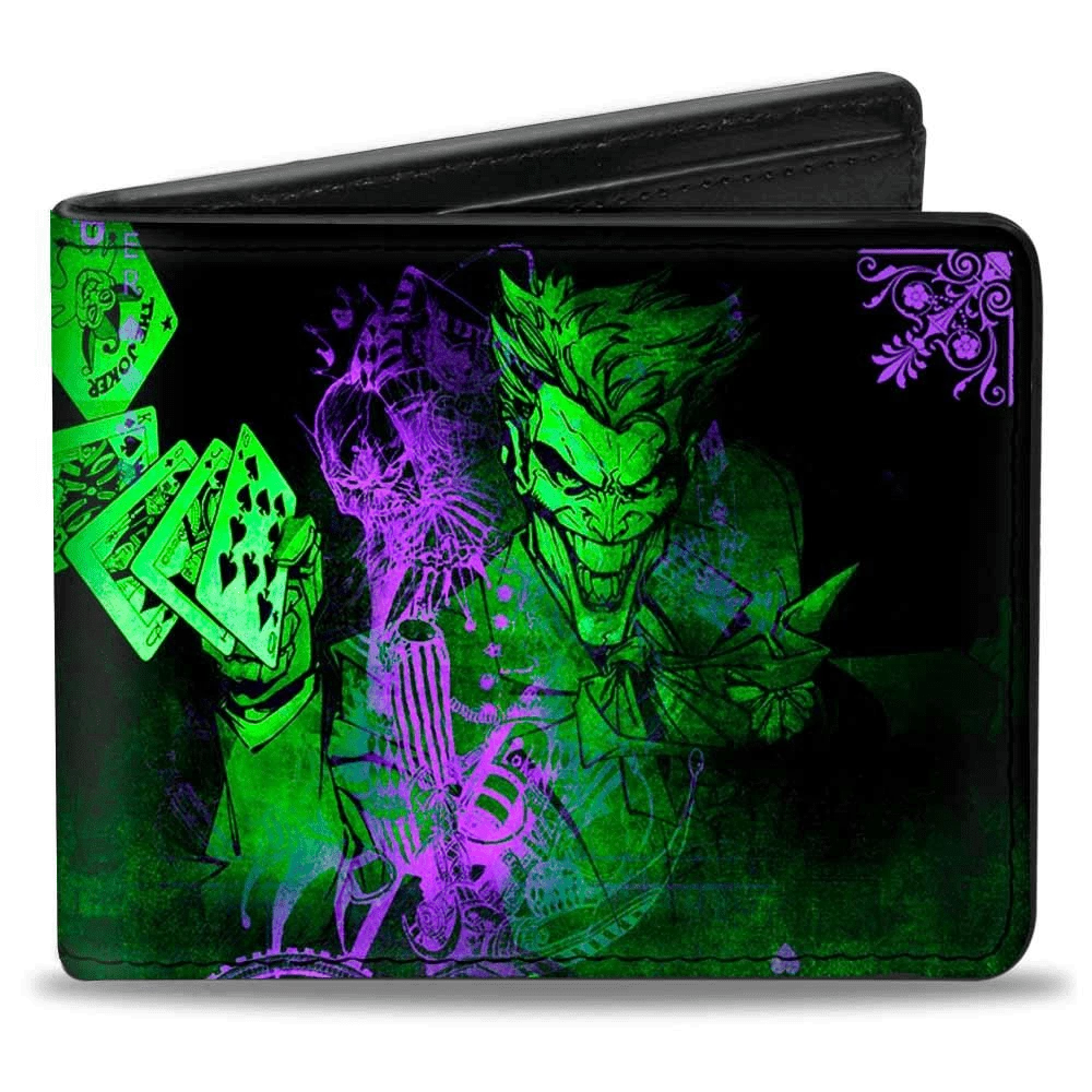 Buckle-Down The Joker Card Flipping Poses Black Men's Wallet DC Comics 3 Buckle-Down The Joker Card Flipping Poses Black Men's Wallet DC Comics