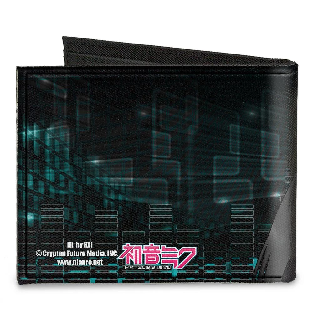 Buckle-Down Anime Hatsune Miku Pose Singing Pose Equalizer Canvas Billfold Wallet 5 Buckle-Down Anime Hatsune Miku Pose Singing Pose Equalizer Canvas Billfold Wallet