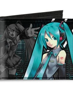 Buckle-Down Anime Hatsune Miku Pose Singing Pose Equalizer Canvas Billfold Wallet