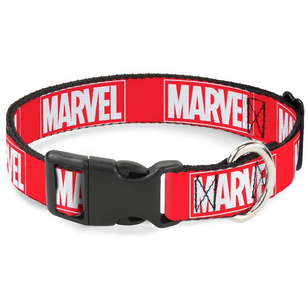 Buckle-Down Marvel Red Brick Logo Breakaway Cat Collar 3 Buckle-Down Marvel Red Brick Logo Breakaway Cat Collar