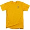 Trevco Star Trek Uniform Liquid Gold Ink Officially Licensed T Shirt