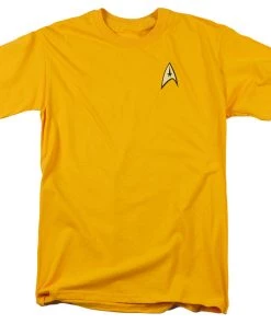 Trevco Star Trek Uniform Liquid Gold Ink Officially Licensed T Shirt