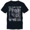 Bioworld Movies Child's Play Chucky Friend To End Black Men's T-shirt