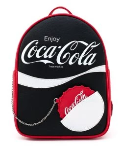 Loungefly Coca Cola Black And White Logo With Coin Purse Mini Backpack