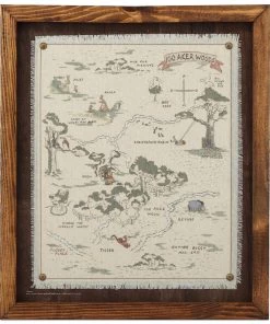 Winnie The Pooh Open Road Brands Hundred Acre Woods Map Framed Wall Art