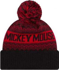 New Era Disney Mickey Mouse Wintry Knit Hat W/Pom