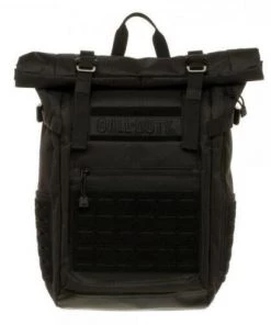 Bioworld Video Games Call Of Duty Black Military Roll Top Backpack W/Laser Cuts