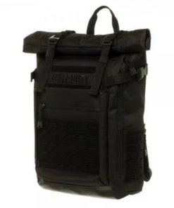 Bioworld Video Games Call Of Duty Black Military Roll Top Backpack W/Laser Cuts