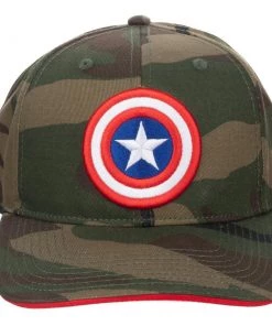 Bioworld Captain America Camo Pre-Curved Bill Snapback