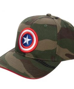 Bioworld Captain America Camo Pre-Curved Bill Snapback