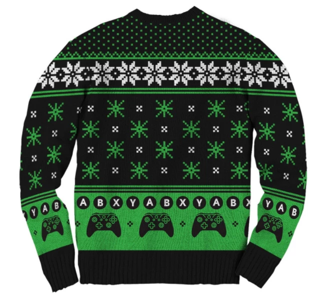 Ripple Junction Video Games Xbox Logo Pattern Christmas Sweater 4 Ripple Junction Video Games Xbox Logo Pattern Christmas Sweater