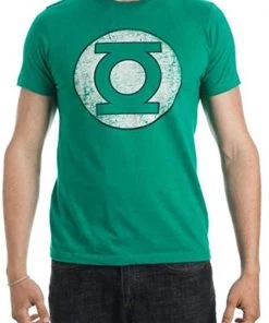 Bioworld Green Lantern Faded Logo Men's Green T-Shirt