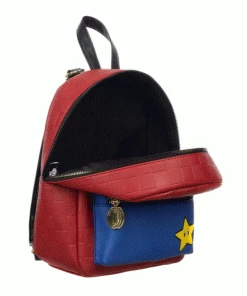 Bioworld Mini Super Mario Red Checkered Backpack |