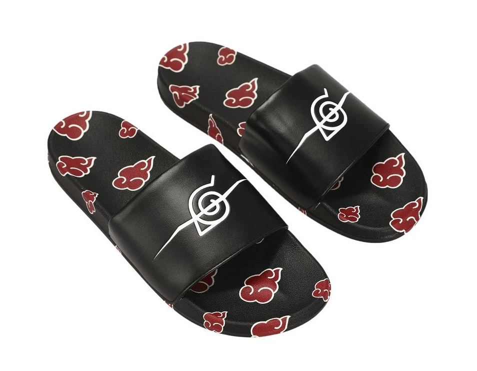 Bioworld Naruto Shippuden Akatsuki Red Cloud Symbol Men’s Sandals Slides 5 Bioworld Naruto Shippuden Akatsuki Red Cloud Symbol Men’s Sandals Slides