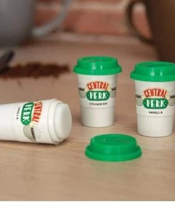 Paladone TV Series Friends Sitcom `Central Perk` Coffee Cup Novelty Lip Balm Set Of Three